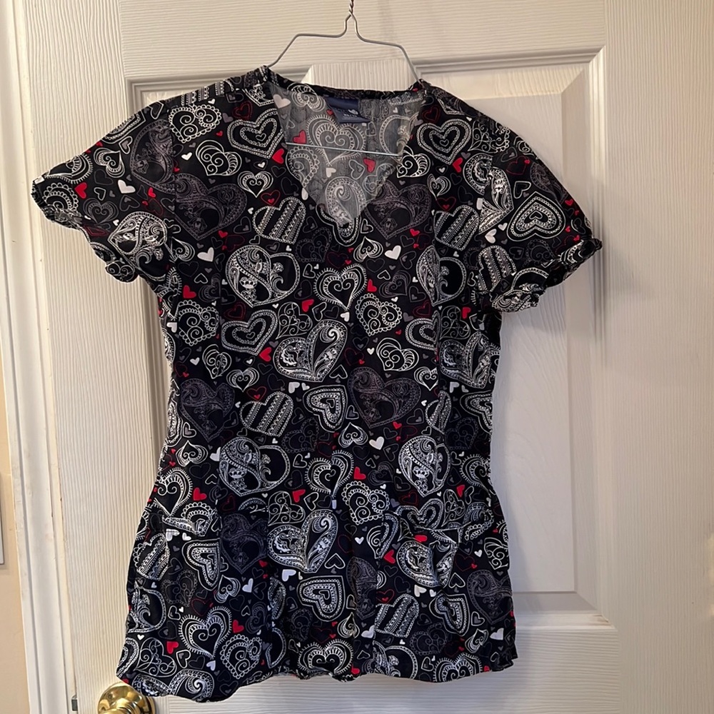 Valentine’s Day Scrub Top
